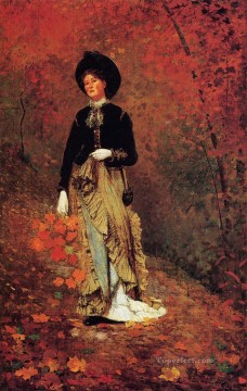  Winslow Oil Painting - Autumn Realism painter Winslow Homer